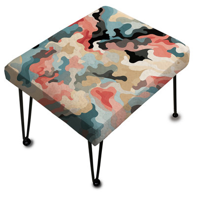 Repose-pieds rectangulaire à motif camouflage Soft Color Fusion