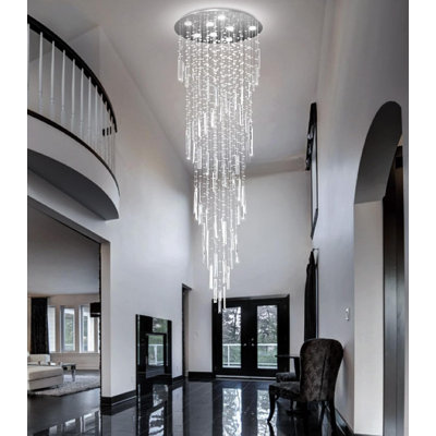 Modern Glam Dimmable Crystal Chandelier