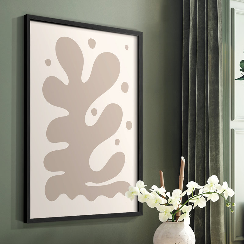 Matisse CCLV, reproduction encadrée - bois massif, Noir, H 28 po x l 22 po