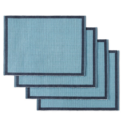 kate spade new york Garden Party 4-Pack Placemat Set, Blue/Navy Blue, 14x19