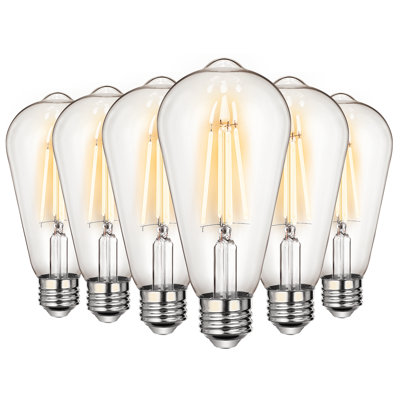 7 Watt (60 Watt Equivalent), St64 LED, Dimmable Light Bulb, Warm White (2700) E26/Medium (Standard) Base