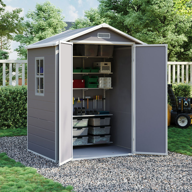 PP Plastic Tool Shed – Grey