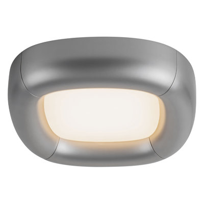 Folio 15-in Black dimmable LED Flush Mount