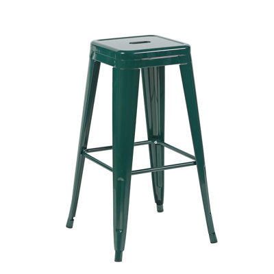 Tabourets de bar en métal de 30 pouces à hauteur de comptoir sans dossier de 2, non empilables, faciles à assembler et à nettoyer, espace, pour îlot de cuisine, bar, salle à manger, conception déformable et stable, imperméable