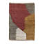 Abstract Flatweave Rectangle 6' x 9' Hemp Area Rug in Brown/Yellow/Pink