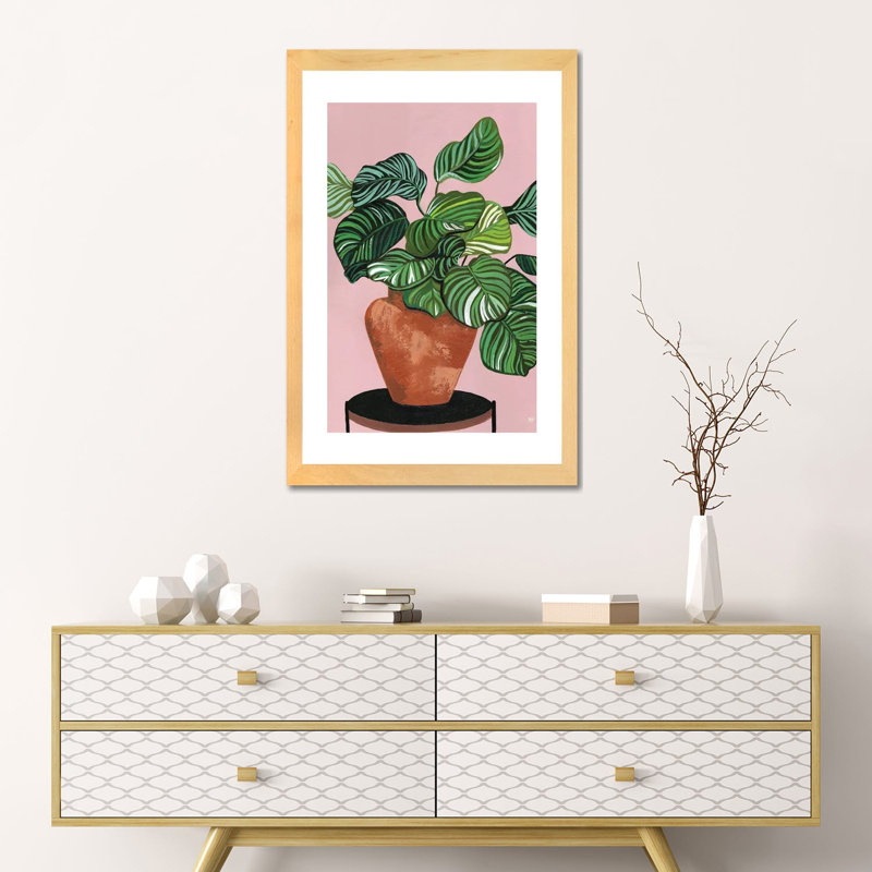Impression d’art graphique Calatheas par Bria Nicole, H 26 po x l 18 po x 1,5 po, Toile tendue, Pas de tapis