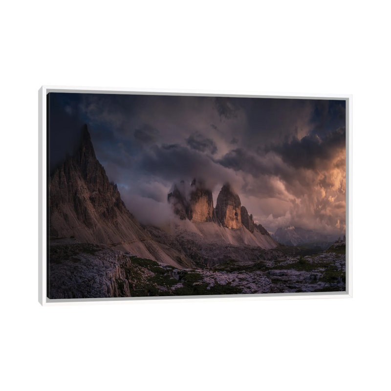 Crazy Sky by Carlos F. Turienzo - Print on Canvas, 101.6 cm H x 66.04 cm W, White Framed
