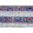 Vintage Turkish Door Mat With Handmade Blue And Red Floral Pattern For Bohemian Decor And Unique Colorful Design