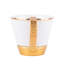 Ensemble de 12 tasses à café et soucoupes espresso Golden Wave pour 6 pers.