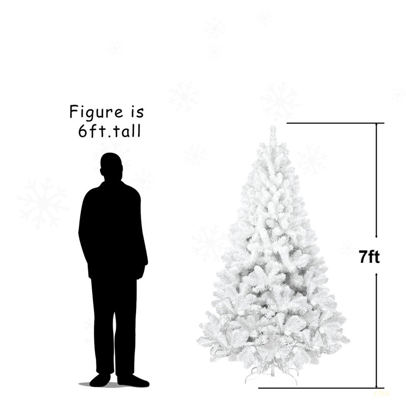 Arbre de Noël 7,5 pi avec fil mémoire, arbre en PVC artificiel à charnière de 1200 pointes, arbre de Noël de Noël facile à assembler pour la décoration intérieure (ornements non inclus)