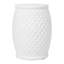 Tabouret tambour en céramique émaillée 11 po x 17,25 po - Table d'appoint intérieure / extérieure - Tabouret de jardin décoratif