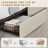 Cahlin Full Storage Bed Frame Velvet Upholstered Platform Bed with 4 Storage Drawer, Adjustable Headboard and Wood Slat Support, Beige-856237690-856237685