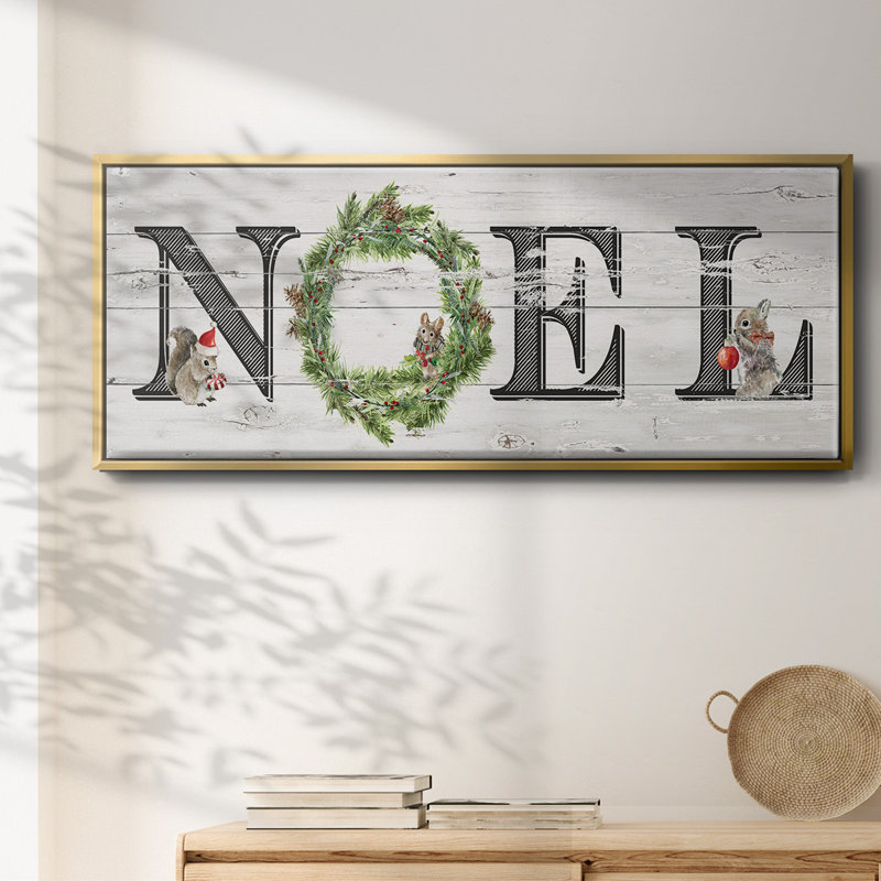 Farmhouse Noel - toile encadrée, H 8 po x l 20 po