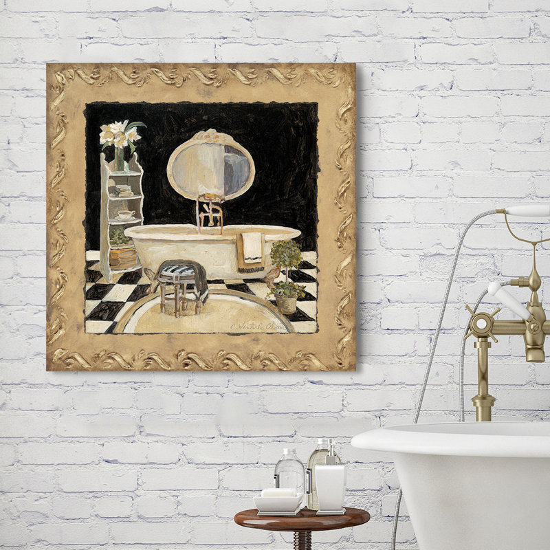 « maison de bain iii », reproduction d’art sur toile tendue, H 28 po x l 28 po