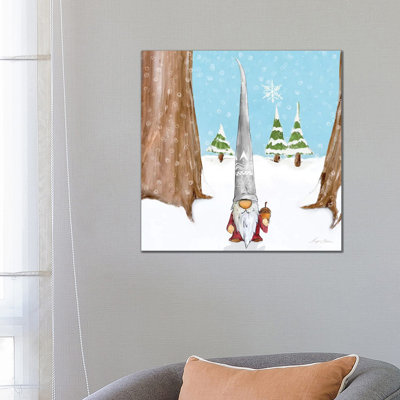 Winter Gnome II by Hugo Edwins - Wrapped Canvas Print