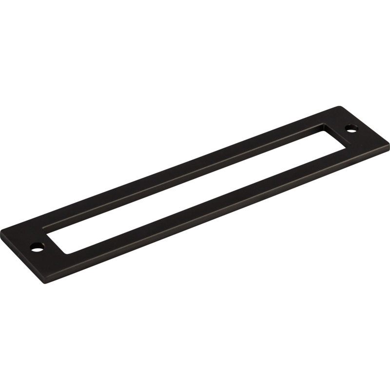 Hollin Brushed Nickel Modern Rectangle Pull Backplate