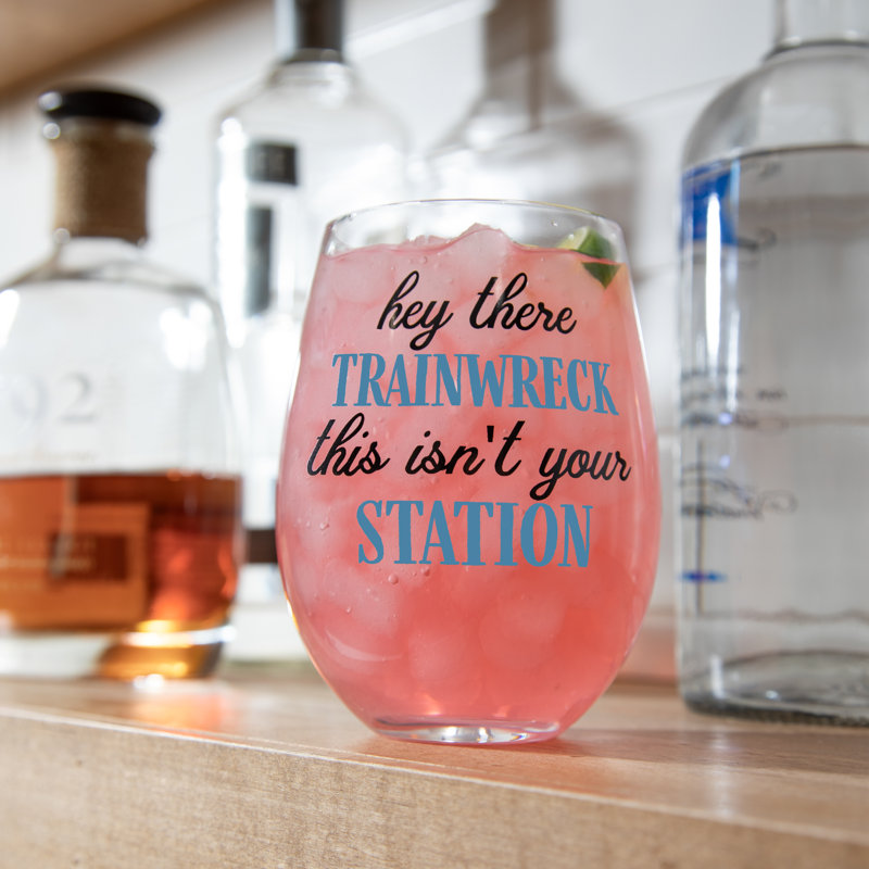 Verre sans pied Trainwreck, 17 oz, boîte-cadeau