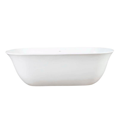 63.63'' x 30'' Freestanding Soaking Solid Surface Bathtub