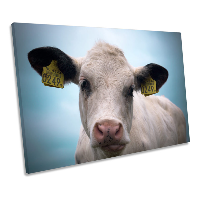 Farm Cow Face - Wrapped Canvas Art Prints, 50.8cm H x 76.2cm W x 2cm D