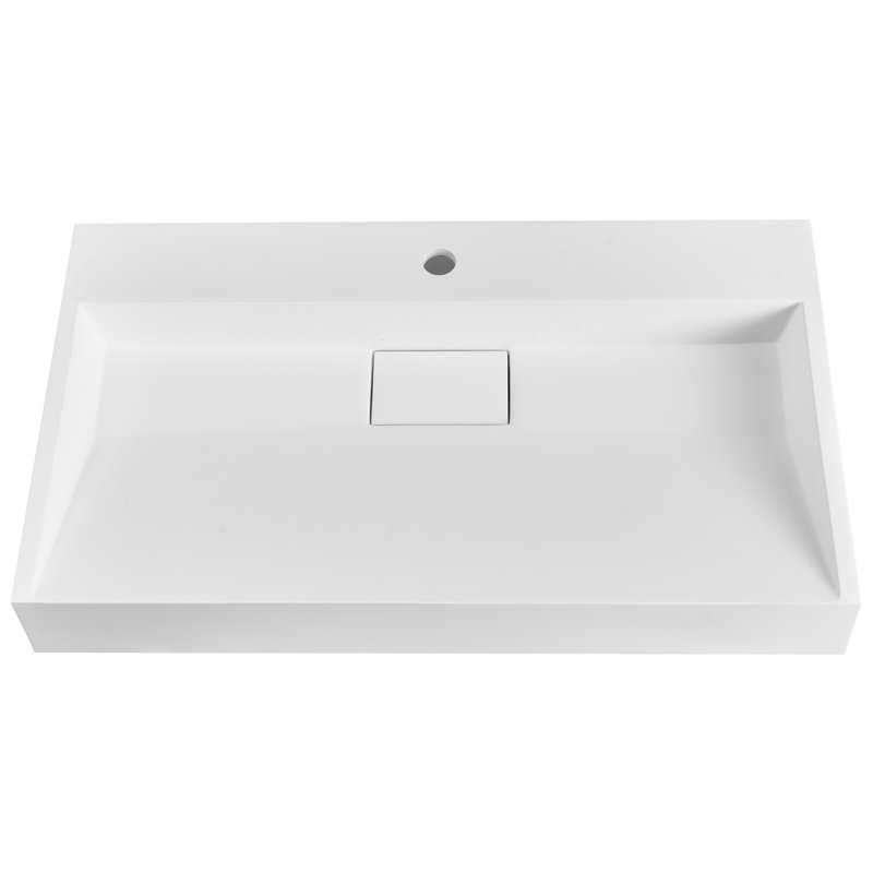 Wall Hung Basin QUENKO, White, 800cm H x 460cm W x 120cm D, 1