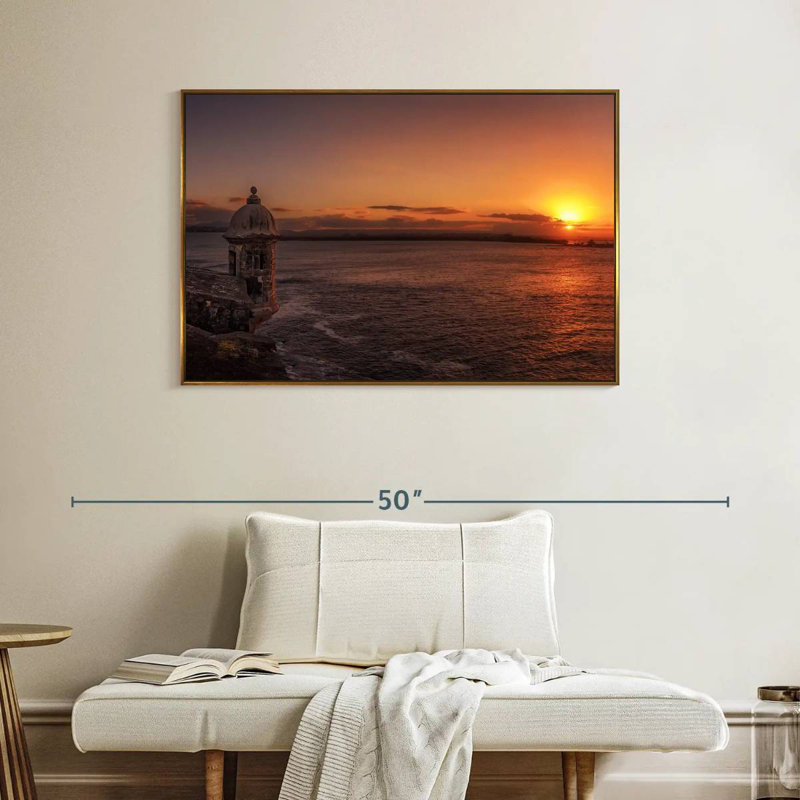 Garita Del Diablo, Porto Rico, Cadre flottant doré, 40 po x 27 po