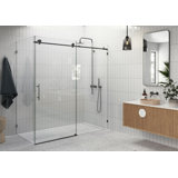 Nova 68 in. x 36 in. x 78 in. 90-degree Fully Frameless Sliding Glass Shower Enclosure