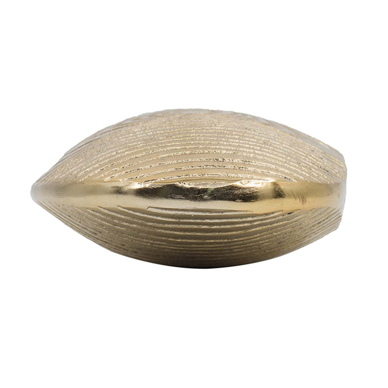 Brittnae Aluminum Table Vase, 6.7" H x 15.9" W x 3.7" D, Bright Gold