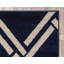 Tapis bleu marine à motif géométrique Cand-715818520