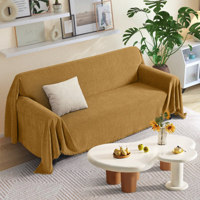Wald Soft Sofa Cover,Washable Sectional Slipcover,Durable Sofa Blanket Couch Cover,Pet Friendly Bed Cover