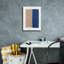 «Monolithe 2 bleu» par Mike Schick, art mural sur toile, 12 po x 16 po