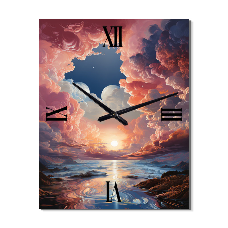 Horloge murale Clouds Sunset, Médium