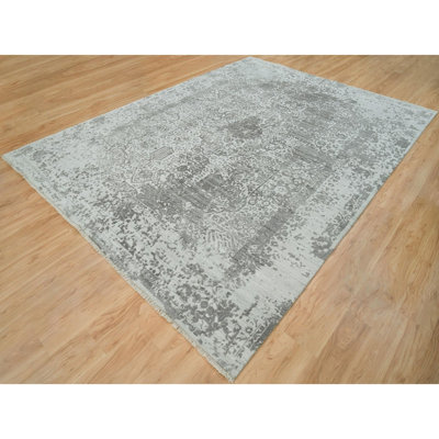 Theada One-of-a-Kind 9' X 12'1" New Age Silk Area Rug Gray