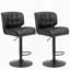 Ensemble de 2 tabourets de bar avec siège réglable, coussin rembourré épais et repose-pieds en métal pour bar personnel