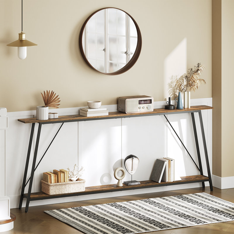 Console Gullion, H 32 po x l 78,7 po x P 7 po, Brun rustique