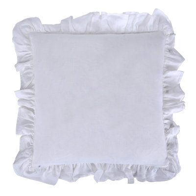 100%French Linen Handmade Ruffles Euro Sham 26x26inch 2pcs