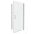 1 3/8" Adjustment,Universal Pivot Shower Door, Open Outside, With 1/4" Tempered Glass Finish-117672229