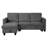 82.5" Velvet Reversible Sleeper Sectional Sofa With Storage Chaise-281850182