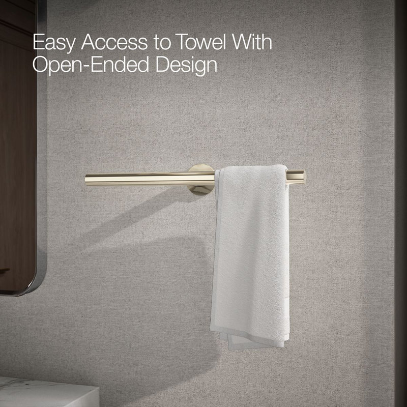Components™ Double Towel Arm, Vibrant French Gold