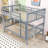 Full Over Full Wood Bunk Bed With Ladder-2035612149
