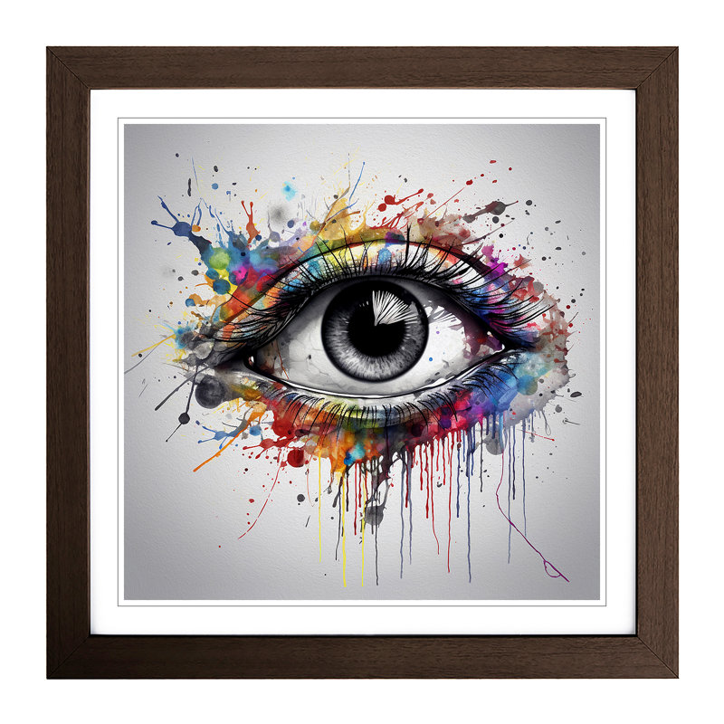 Single Picture Frame Print on Wood, Walnut