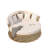 Anazco 53" Wide Circle Wicker Patio Daybed with Cushions