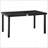 Outsunny Outdoor Dining Table For 6 Person, Rectangular Patio Table, Aluminum Metal Legs For Garden, Lawn, Patio, Woodgrain Black