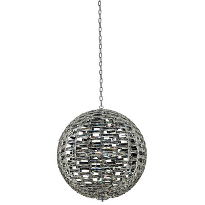 Alta 12 LT Chrome/Clear Chandelier Allegri