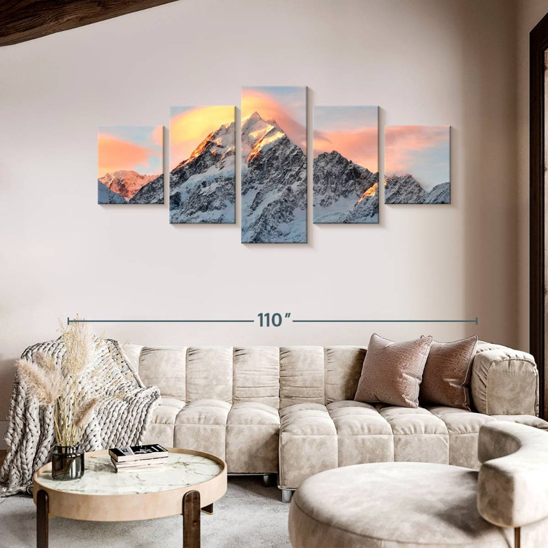Mount Cook Sundown, 42" H x 92" W