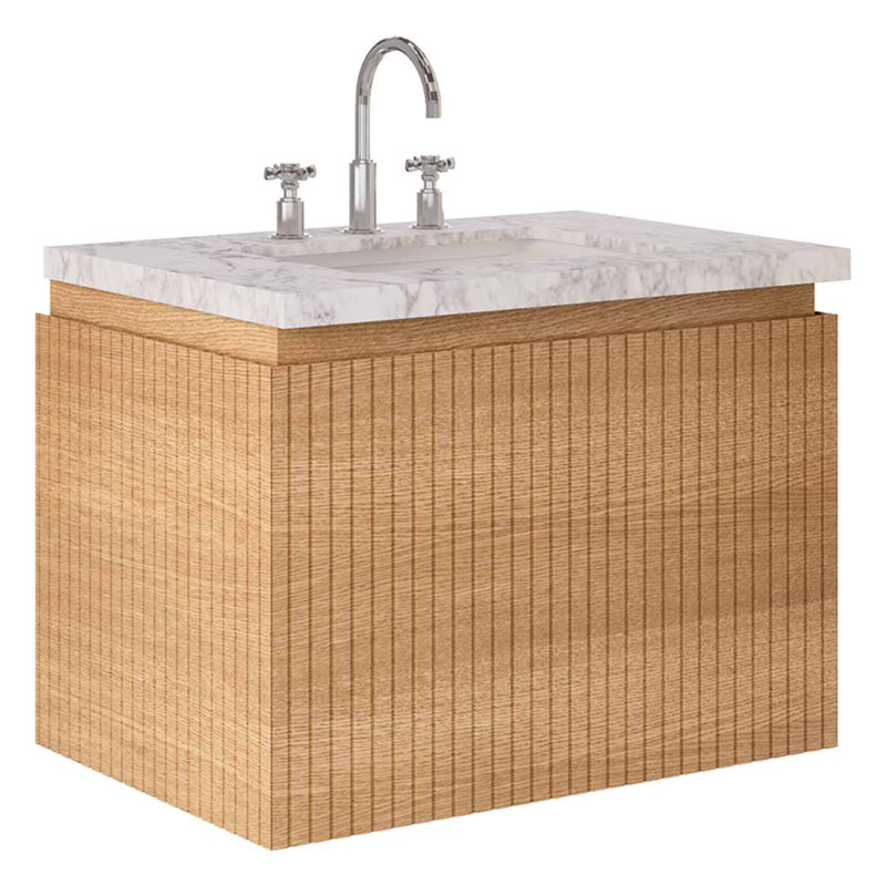 Melrose Single Vanity, White Ash, 30", White