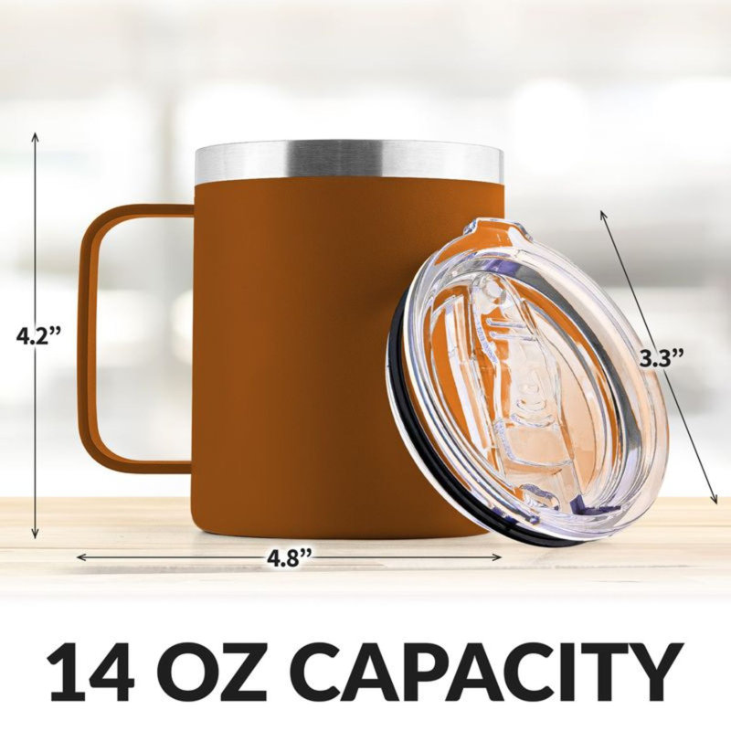 Tasse à café avec couvercle Zulay Kitchen, Brun