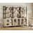  Home Office Set: 59" Modern Desk With Charging Station And Storage Cabinet,Three 72" Tall Bookcases With Adjustable Shelves, Wood Computer Desk And Library Storage Cabinet For Work Study-1920746276