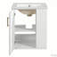 Armoire de salle de bain murale avec armoire latérale, portes à fermeture douce et lavabo moderne, parfaite pour un rangement élégant et fonctionnel