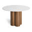 4 Quarter Round Marble Dining Table-1257791522-1257791520