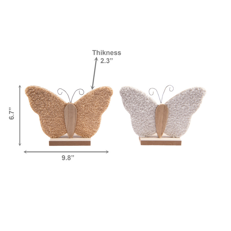 Support pour papillon en feutre Haight - ensemble de 2